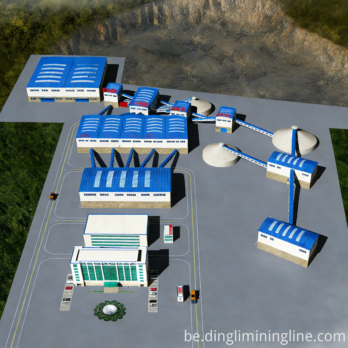 Road Construction Stone Line